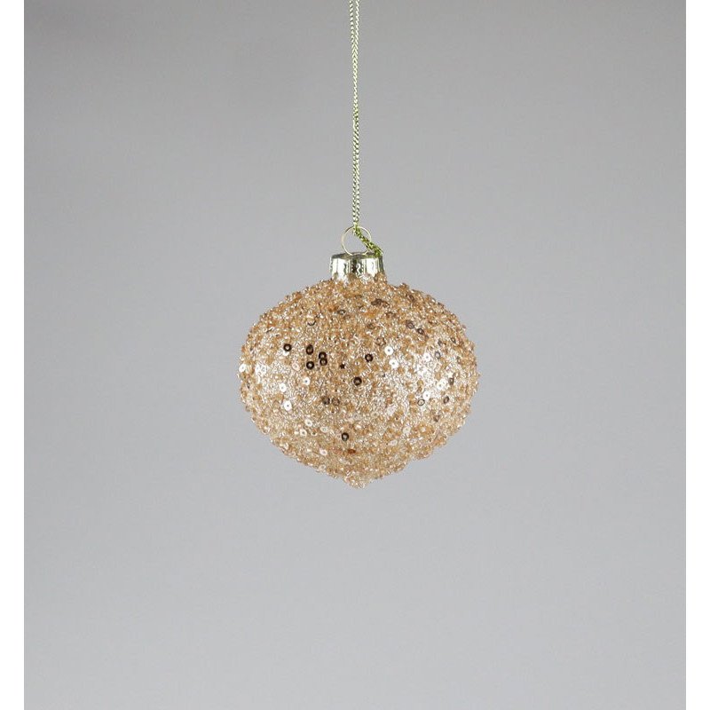 Onion Gold Beads Glass ball 8cm