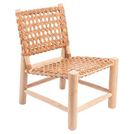 Teak Wood with Rattan Armchair